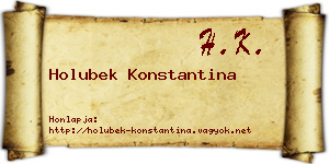 Holubek Konstantina névjegykártya